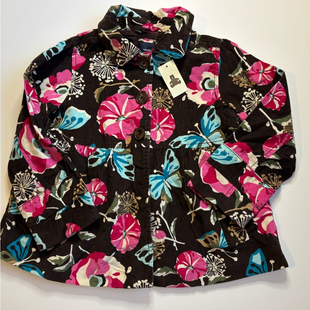 NWT Baby Gap girls Chelsea butterfly floral peacoat size 5t